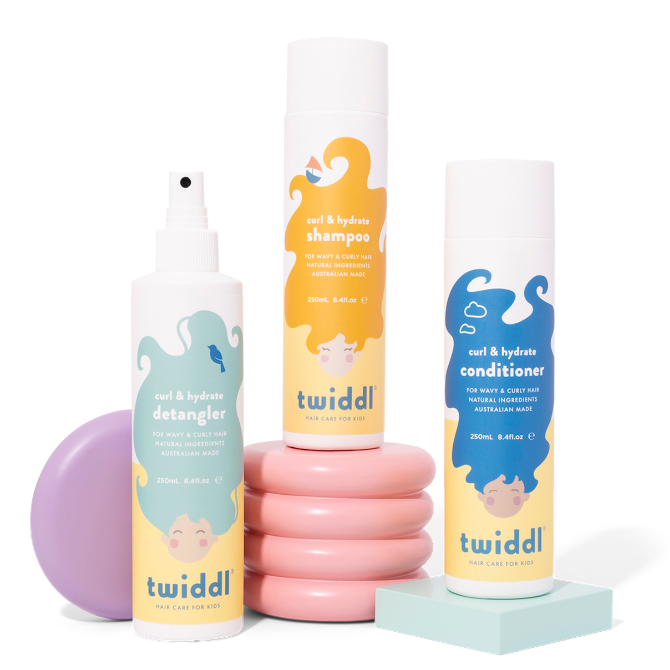 Twiddl Curl & Hydrate Detangling Trio for Kids