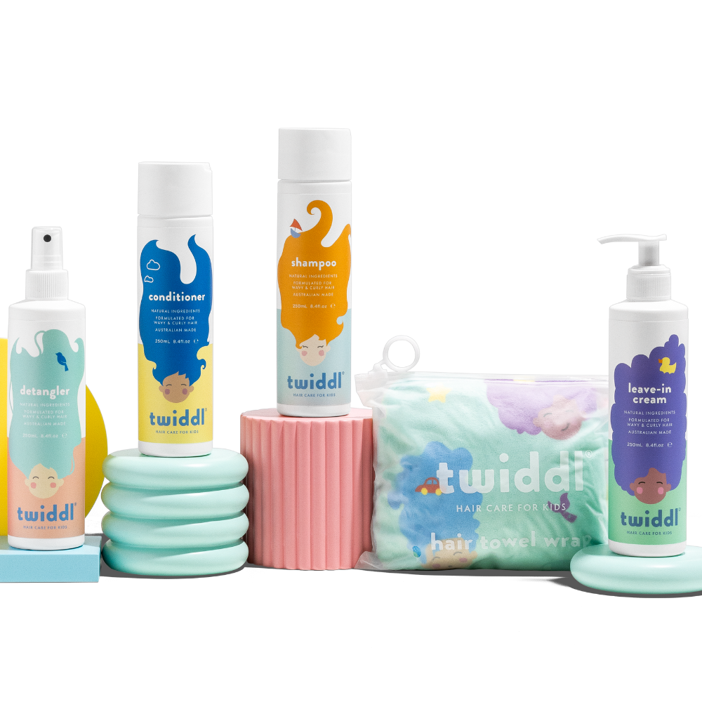 Twiddl Curl & Hydrate Hair Towel Bundle for Kids