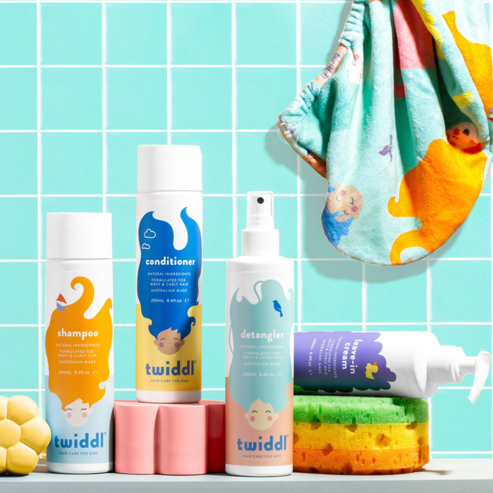 Twiddl Curl & Hydrate Hair Towel Bundle for Kids